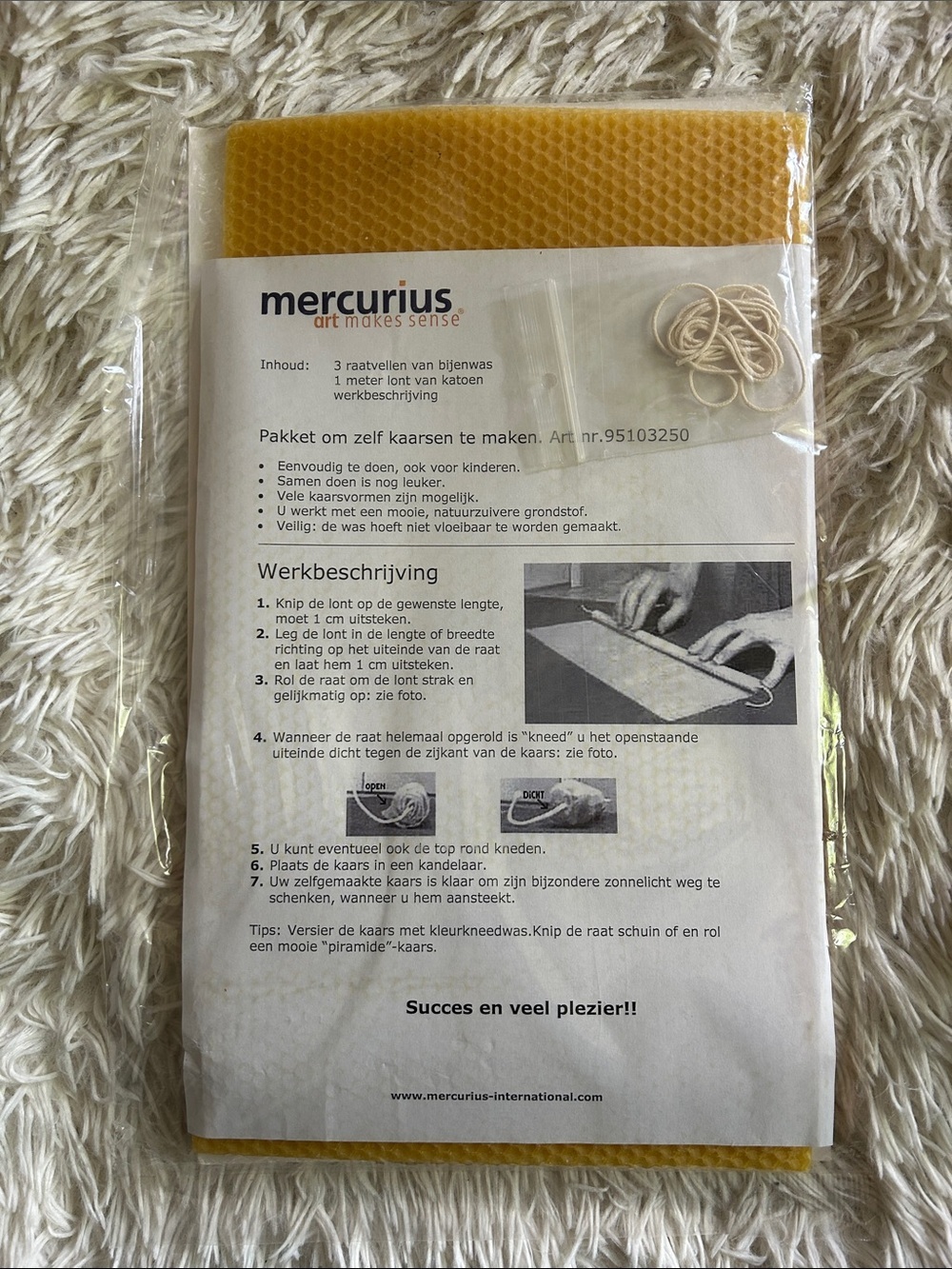 Mercurius Beeswax Candle Making Sheet - Yellow, 3 sheets, Waldorf Montessori